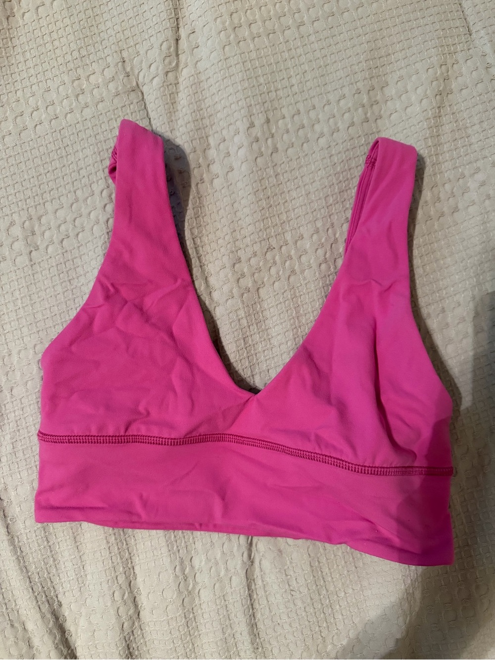 lululemon athletica Bright Pink V-Neck Sports Bra